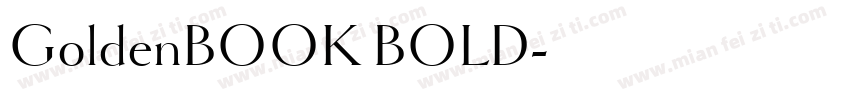 GoldenBOOK BOLD字体转换